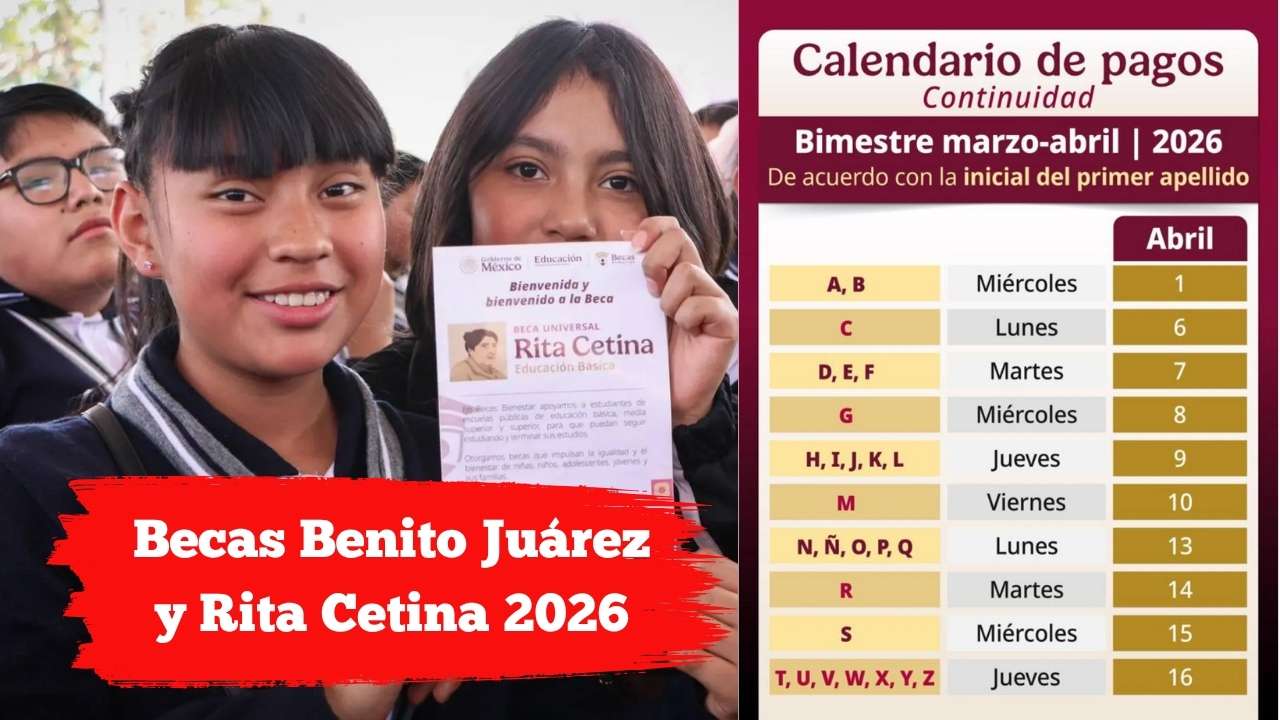 Becas Benito Juárez y Rita Cetina 2026: Alumnos que Reciben Pago el 6 de Abril