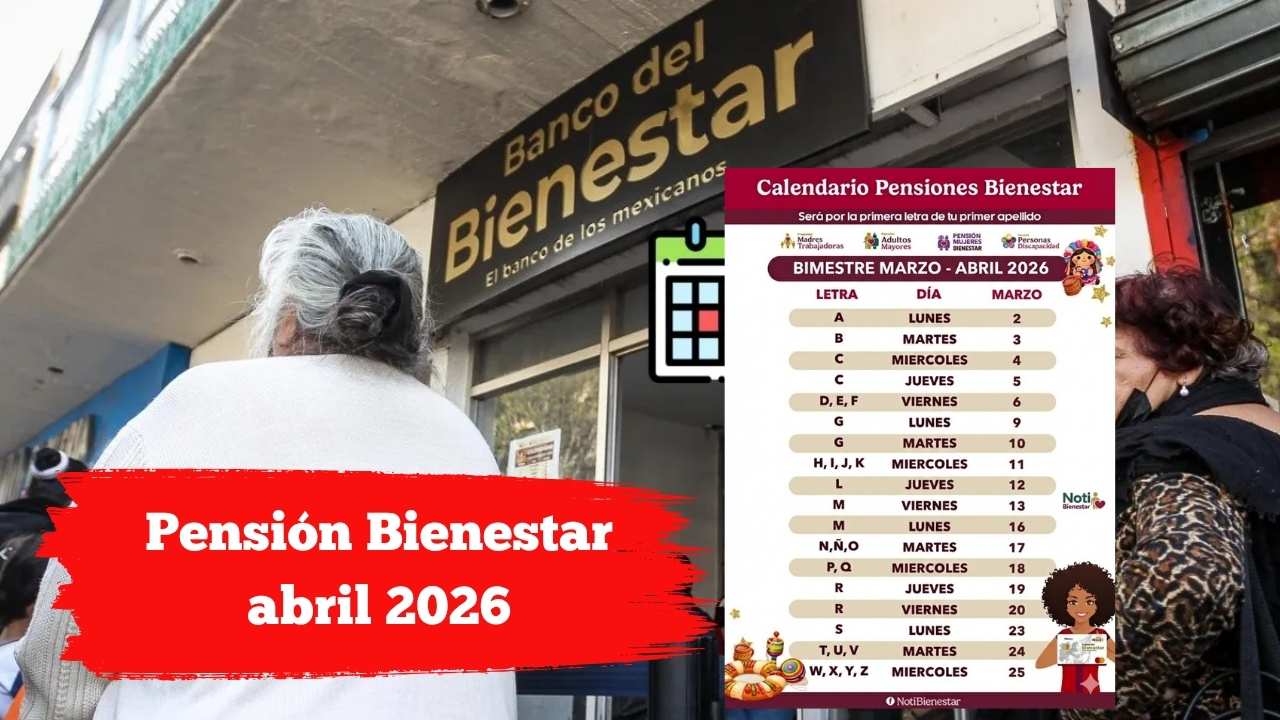 Pensión Bienestar abril 2026: calendario de pagos fácil y quién cobra primero