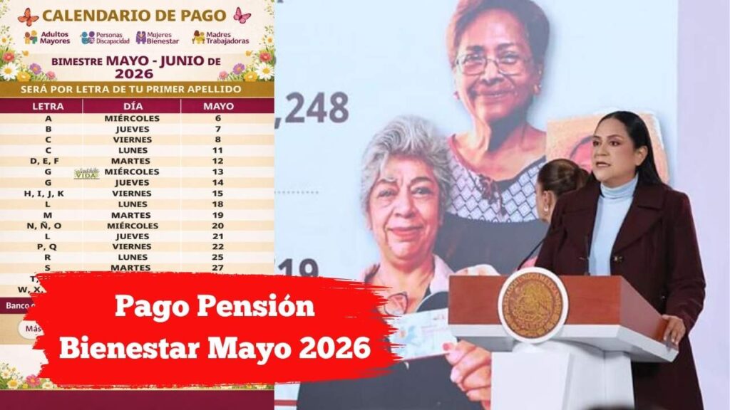 Pago Pensión Bienestar Mayo 2026: cambios y calendario actualizado